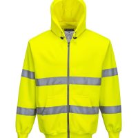 B305 - Hi-Vis zipzáros pulóver - sárga