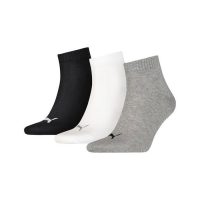 Puma unisex zokni - 3pár/csomag - szürke-fehér-fekete